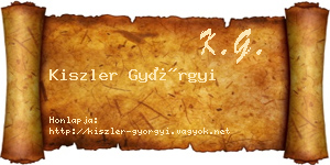 Kiszler Györgyi névjegykártya