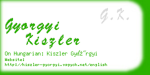 gyorgyi kiszler business card